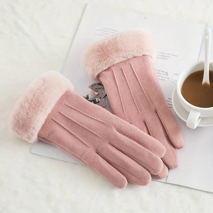 Lighteme velvet gloves with thickening