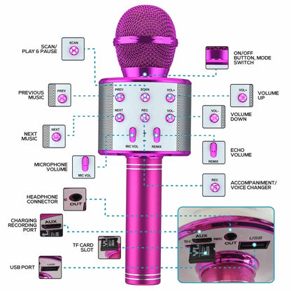 Lighteme advanced Bluetooth microphone! Sing freely anywhere with