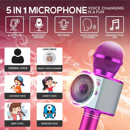 Lighteme advanced Bluetooth microphone! Sing freely anywhere with