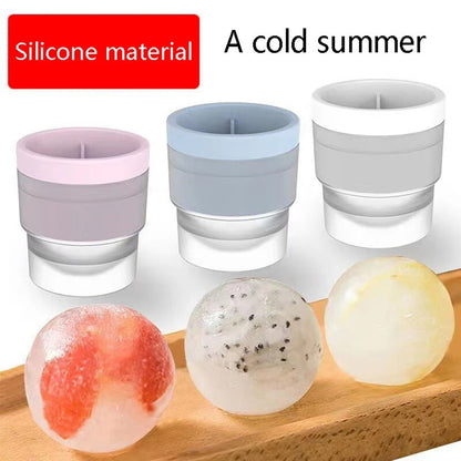 Lighteme Round Ice Cube Silicone Mold Set of 3