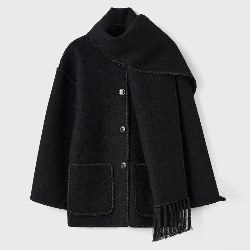 Lighteme Womens Coat with Scarf