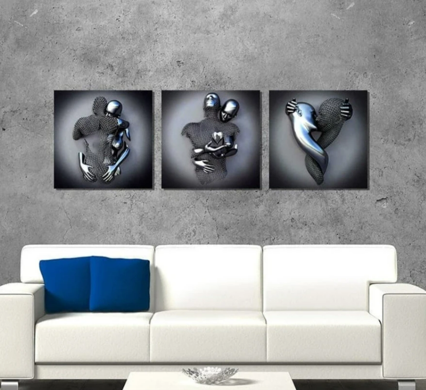 Lighteme Silver Canvas Paintings