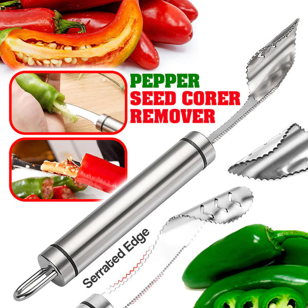 Lighteme Steel Pepper Corer & Seed Remover