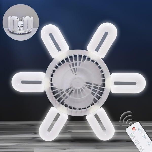 Lighteme 2 in 1- 6 Light Foldable Fan