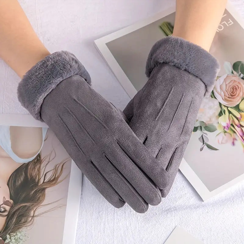 Lighteme velvet gloves with thickening