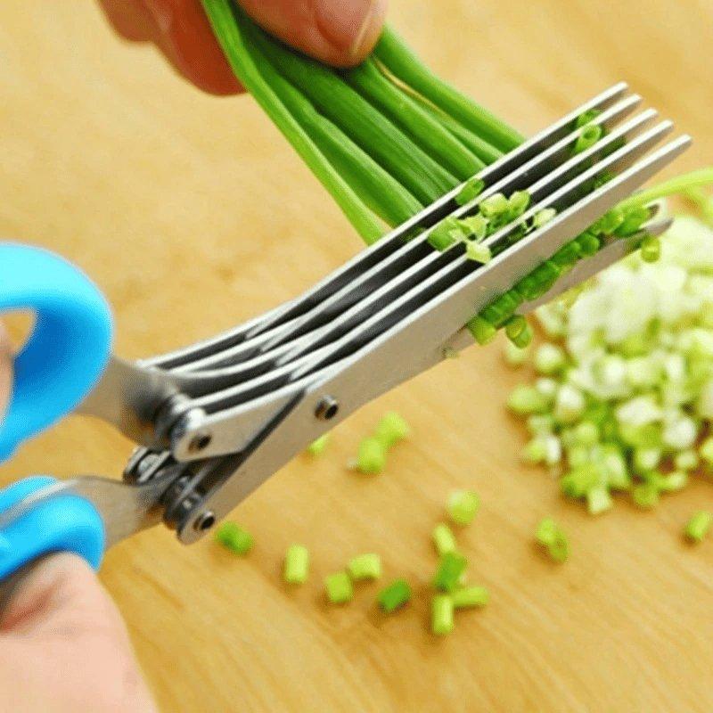 Lighteme 5 blades kitchen salad shears