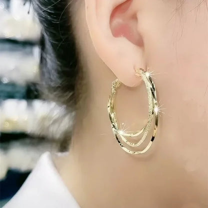 Lighteme Multi-layer Hoop Earrings