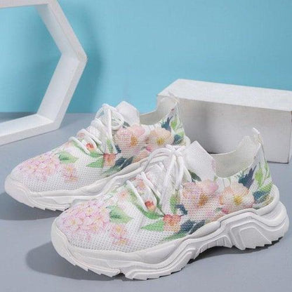 Lighteme Floral Print Sneakers For Womens