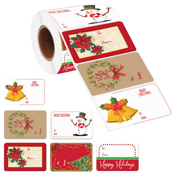 Lighteme Self Adhesive Christmas Gift Tags Set of 500PCS