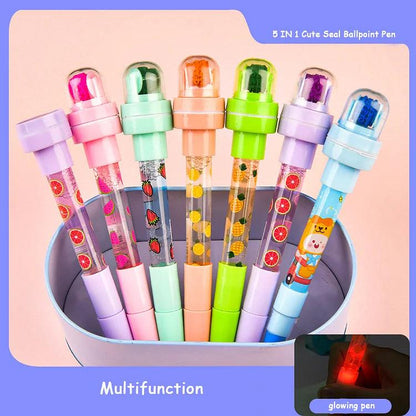 Lighteme 5 in 1 Magic Ball Point Pens Set of 6