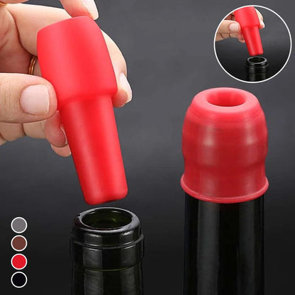 Lighteme Silicone Wine & Champagne Bottle Stoppers | Set of 10 PCS