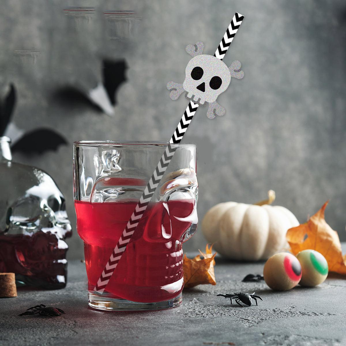 Lighteme 24pc Halloween Horror Paper Straws