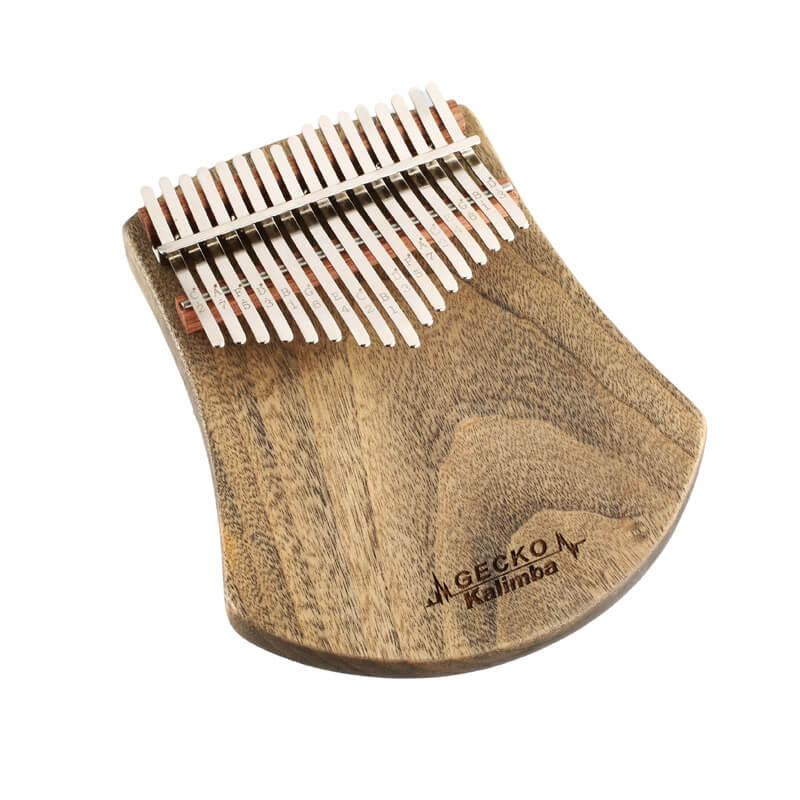 Gecko 17 Key Flat Board Kalimba Thumb Piano, Camphor Wood Scalloped Single Board B Tone Kalimba Instrument - HLURU.SHOP