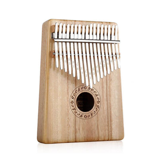 Gecko Kalimba 17 Keys Thumb Piano, Hollow B Tone Kalimba Instrument, Camphor Wood Round Hole Opening Box Resonace Single Board Trepanning - HLURU.SHOP