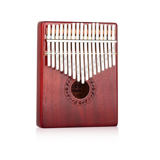 Gecko Kalimba 17 Keys Thumb Piano, Hollow B Tone Wide Key Kalimba Instrument, Mahogany Core Round Hole Opening Box Resonace Single Board Trepanning - HLURU.SHOP