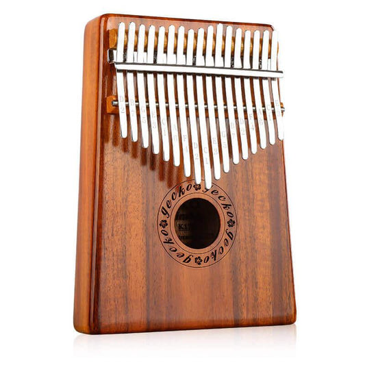 Gecko Kalimba 17 Keys Thumb Piano, Hollow C Tone Kalimba Instrument, Acacia Round Hole Opening Box Resonace Single Board Trepanning - HLURU.SHOP