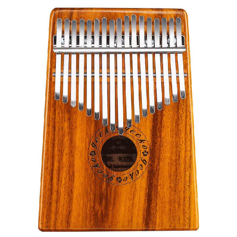 Gecko Kalimba 17 Keys Thumb Piano, Hollow C Tone Kalimba Instrument, Acacia Round Hole Opening Box Resonace Single Board Trepanning - HLURU.SHOP