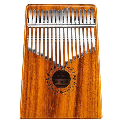 Gecko Kalimba 17 Keys Thumb Piano, Hollow C Tone Kalimba Instrument, Acacia Round Hole Opening Box Resonace Single Board Trepanning - HLURU.SHOP