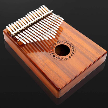 Gecko Kalimba 17 Keys Thumb Piano, Hollow C Tone Kalimba Instrument, Acacia Round Hole Opening Box Resonace Single Board Trepanning - HLURU.SHOP