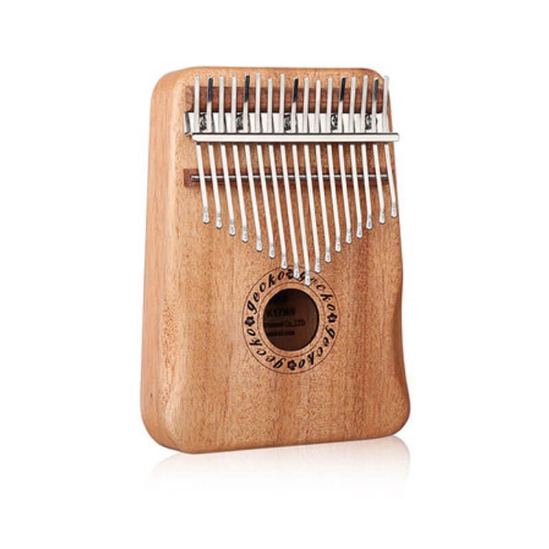 Gecko Kalimba 17 Keys Thumb Piano, Hollow C Tone Kalimba Instrument, Mahogany Core Armrest Round Hole Opening Box Resonace Single Board Trepanning - HLURU.SHOP