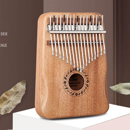 Gecko Kalimba 17 Keys Thumb Piano, Hollow C Tone Kalimba Instrument, Mahogany Core Armrest Round Hole Opening Box Resonace Single Board Trepanning - HLURU.SHOP