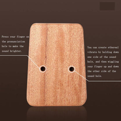 Gecko Kalimba 17 Keys Thumb Piano, Hollow C Tone Kalimba Instrument, Mahogany Core Armrest Round Hole Opening Box Resonace Single Board Trepanning - HLURU.SHOP