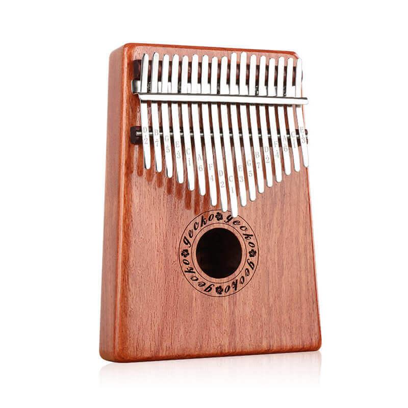 Gecko Kalimba 17 Keys Thumb Piano, Hollow C Tone Kalimba Instrument, Rosewood Round Hole Opening Box Resonace Single Board Trepanning - HLURU.SHOP