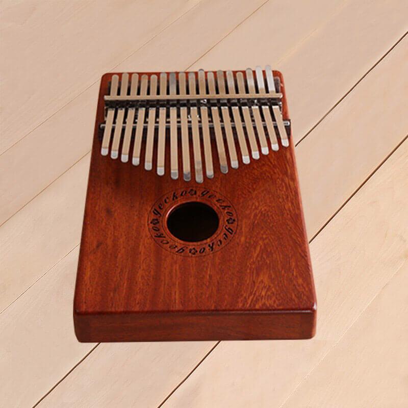 Gecko Kalimba 17 Keys Thumb Piano, Hollow C Tone Kalimba Instrument, Rosewood Round Hole Opening Box Resonace Single Board Trepanning - HLURU.SHOP