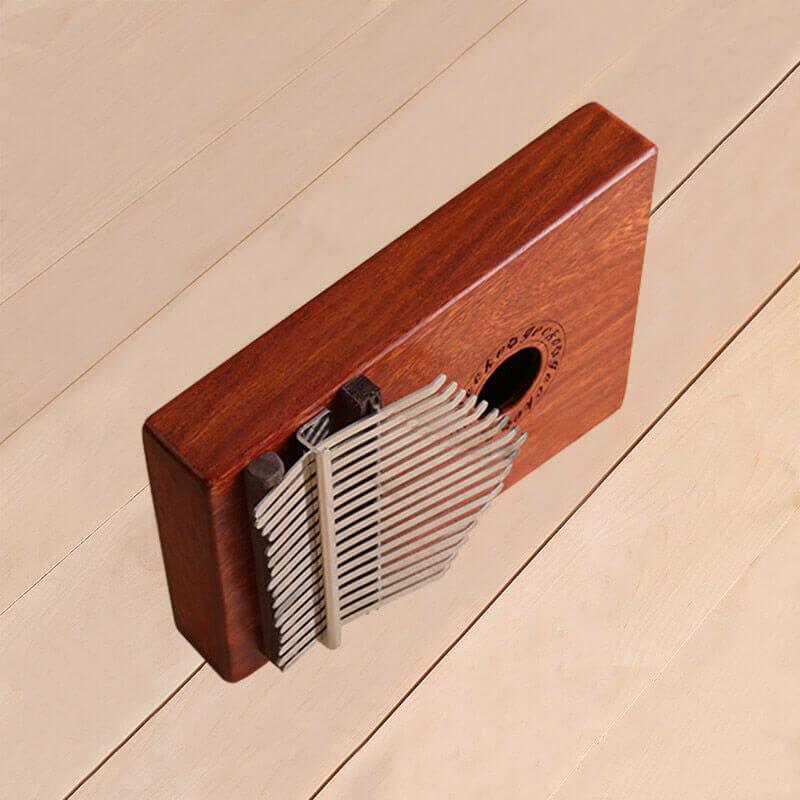 Gecko Kalimba 17 Keys Thumb Piano, Hollow C Tone Kalimba Instrument, Rosewood Round Hole Opening Box Resonace Single Board Trepanning - HLURU.SHOP