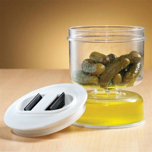 Lighteme Pickle and Olives Jar Container with Strainer