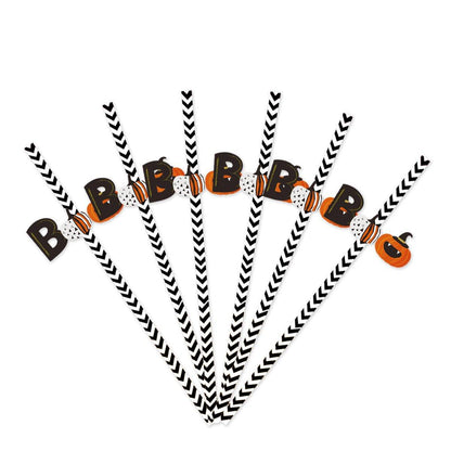 Lighteme 24pc Halloween Horror Paper Straws