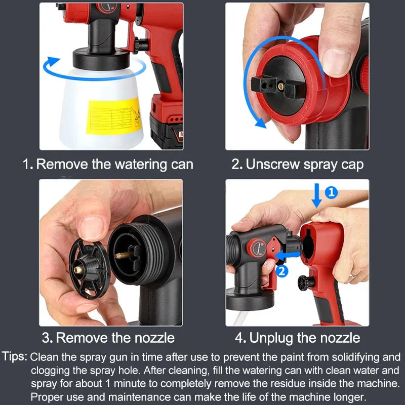 Lighteme Universal Cordless Paint Sprayer Gun (800ML)