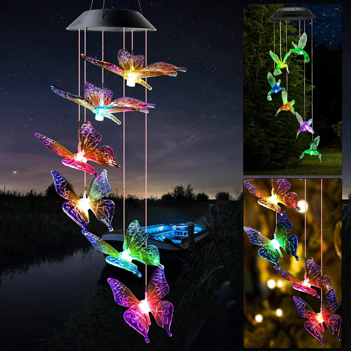 Lighteme Solar garden bird-shaped lamp