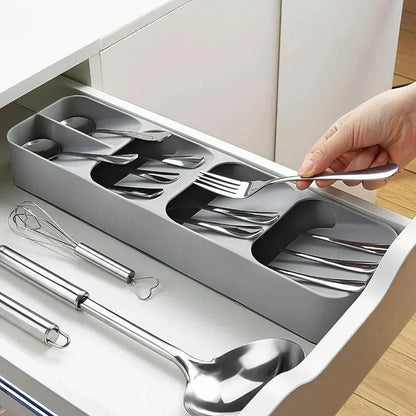 Lighteme ABS cutlery holder + cutlery set - Practical organization