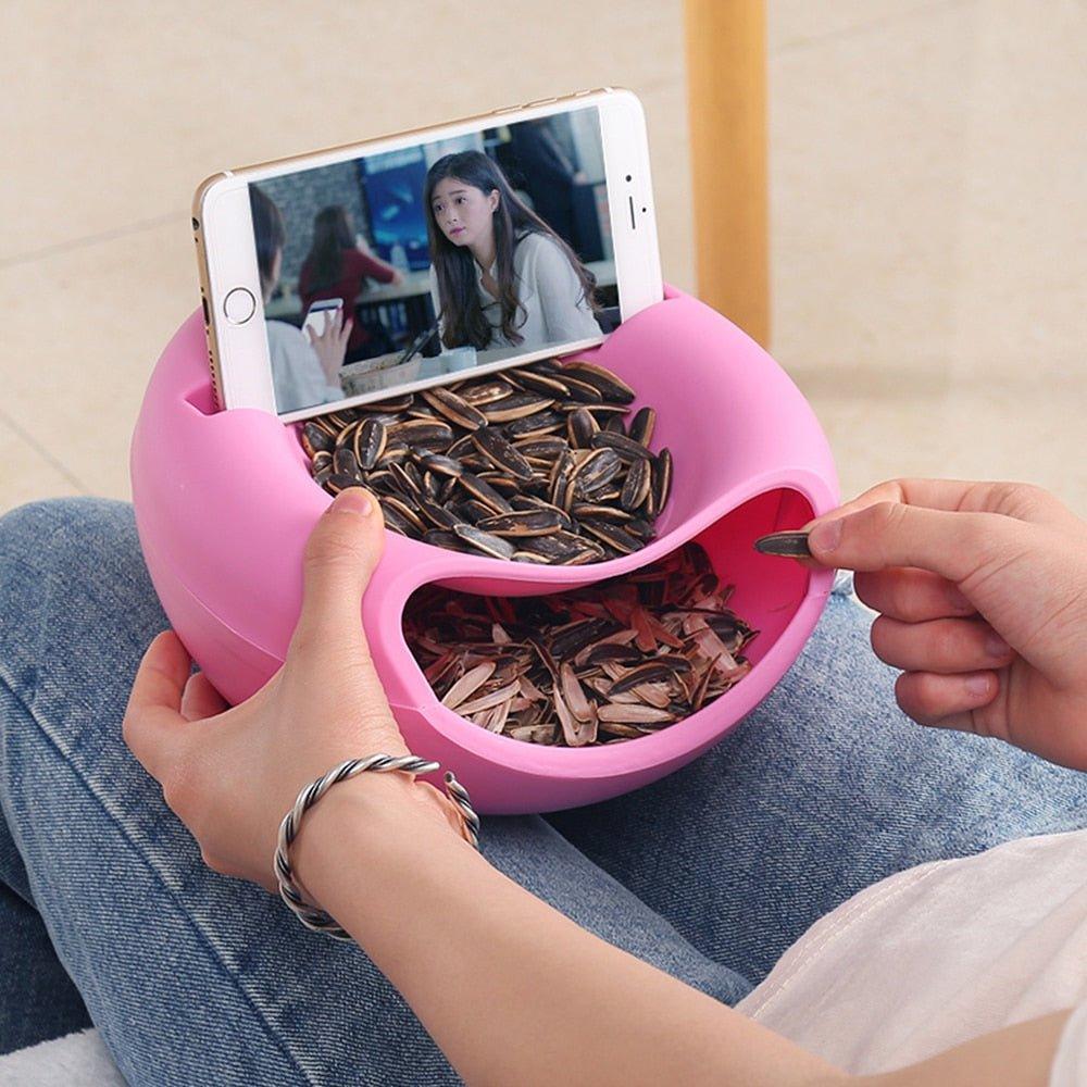 Lighteme (1+1 Free) Snack Bowl Snack bowl with smartphone holder