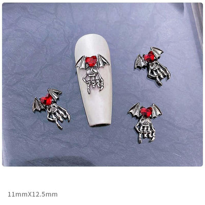 Lighteme 3D Gothic Halloween Nail Charms – Pack of 10