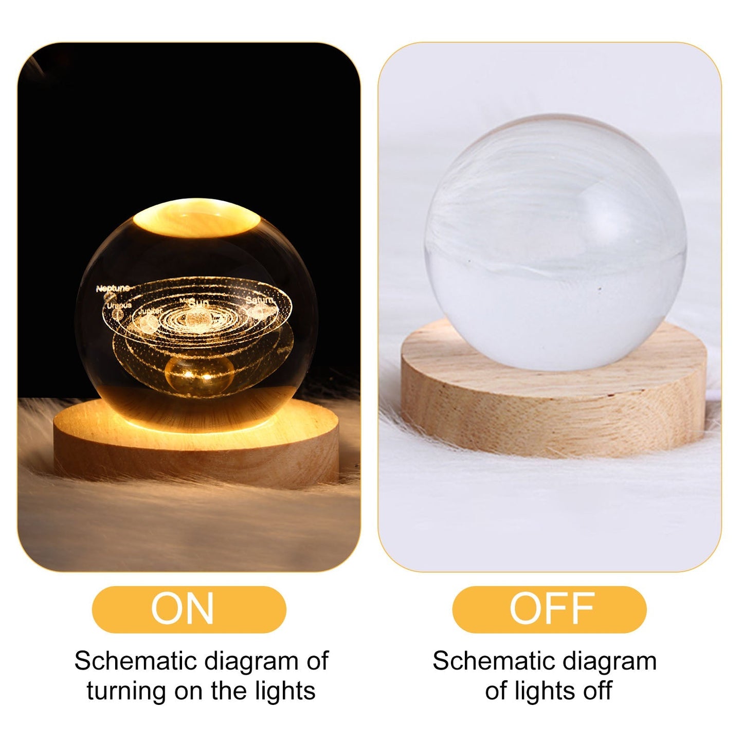 Lighteme Mini Crystal Ball Night Light