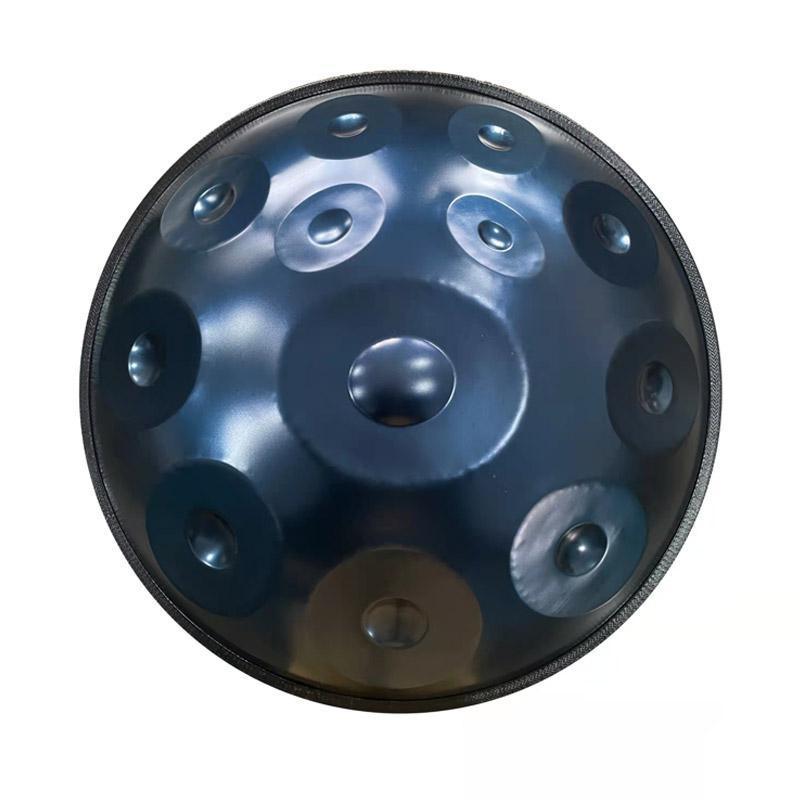 MiSoundofNature Customized Handpan Drum 22 Inch 14(12+2) Notes F3 Standard Version Nitrided Steel Percussion Instrument, Available in 432 Hz and 440 Hz