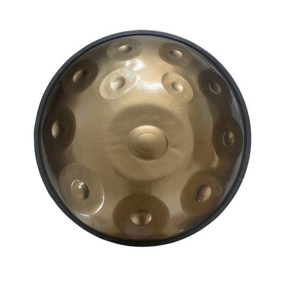 Lighteme Tambor Handpan personalizado de 22 pulgadas, 14 (12+2) notas F3, versión estándar, instrumento de percusión de acero inoxidable, disponible en 432 Hz y 440 Hz