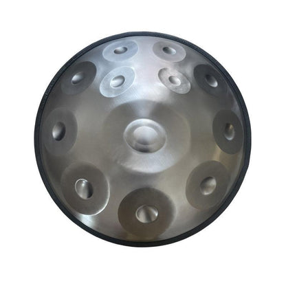 MiSoundofNature Customized Handpan Drum 22 Inch 14(12+2) Notes F3 Standard Version Stainless Steel Percussion Instrument, Available in 432 Hz and 440 Hz