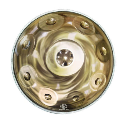 Mountain Rain 22 Inch 9 Notes Stainless Steel Handpan Drum, Kurd / Celtic Scale D Minor, Available in 432 Hz and 440 Hz, High-end Percussion Instrument - HLURU.SHOP