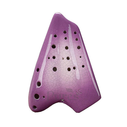 Multicolor Ice Crack Triple Ocarina Alto C Clay Ocarina Musical Instrument - HLURU.SHOP