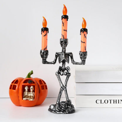 Lighteme Halloween Skeleton Candlestick with LED Lights | BUY 1 GET 1 FREE (2PCS)