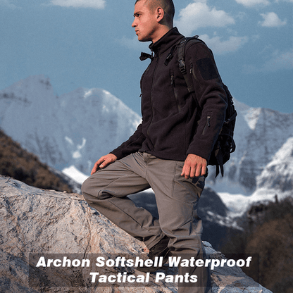 Lighteme Softshell Waterproof Tactical Pants for Winter Black