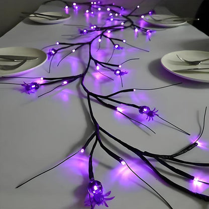 Lighteme Halloween Purple Spider Vine String Lights