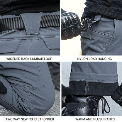 Lighteme Softshell Waterproof Tactical Pants for Winter Black