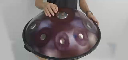 Lighteme DC Handpan Drum Neutron 22 Inches 10 Notes D Minor Kurd Scale Hangdrum