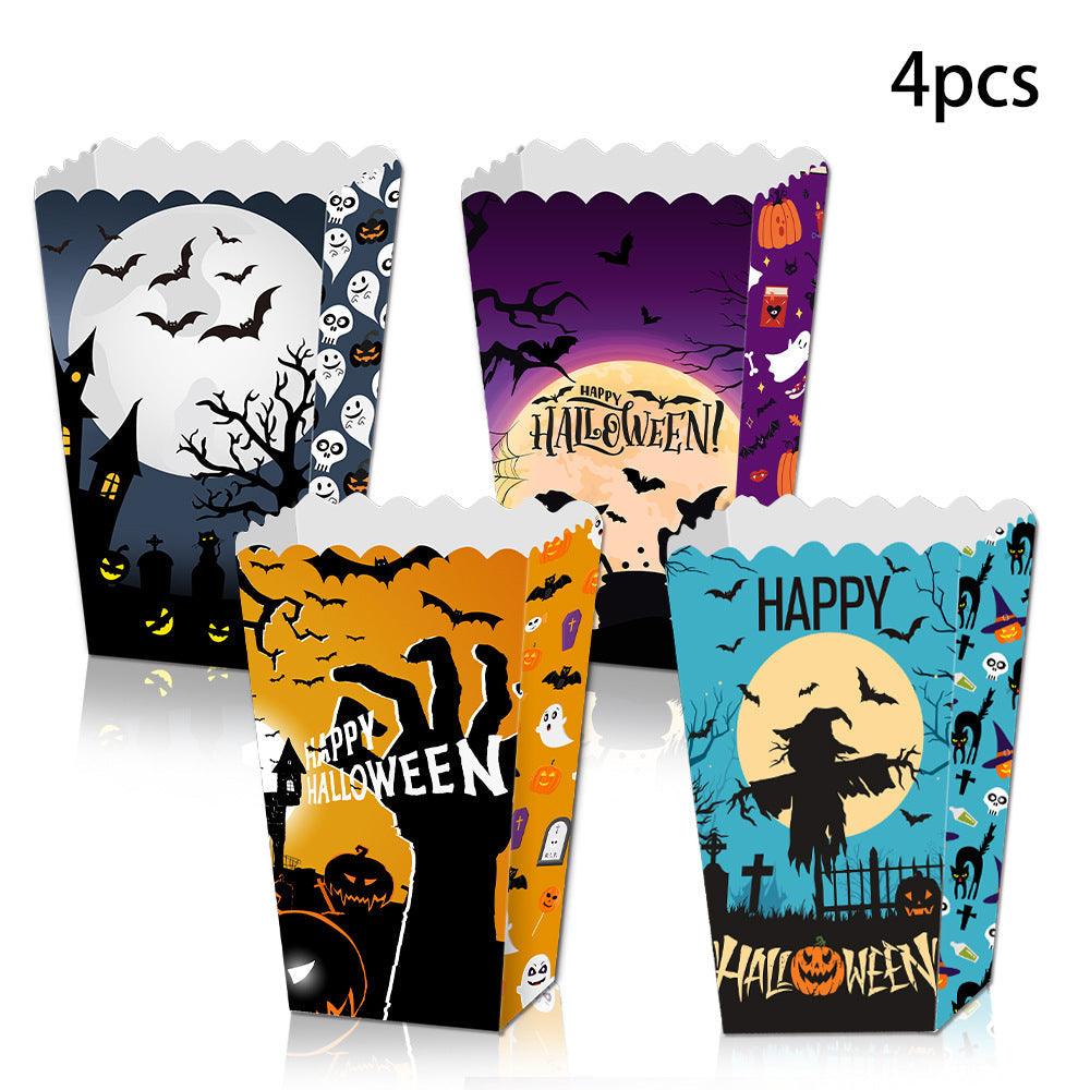 Lighteme 4Pc Halloween Popcorn Boxes