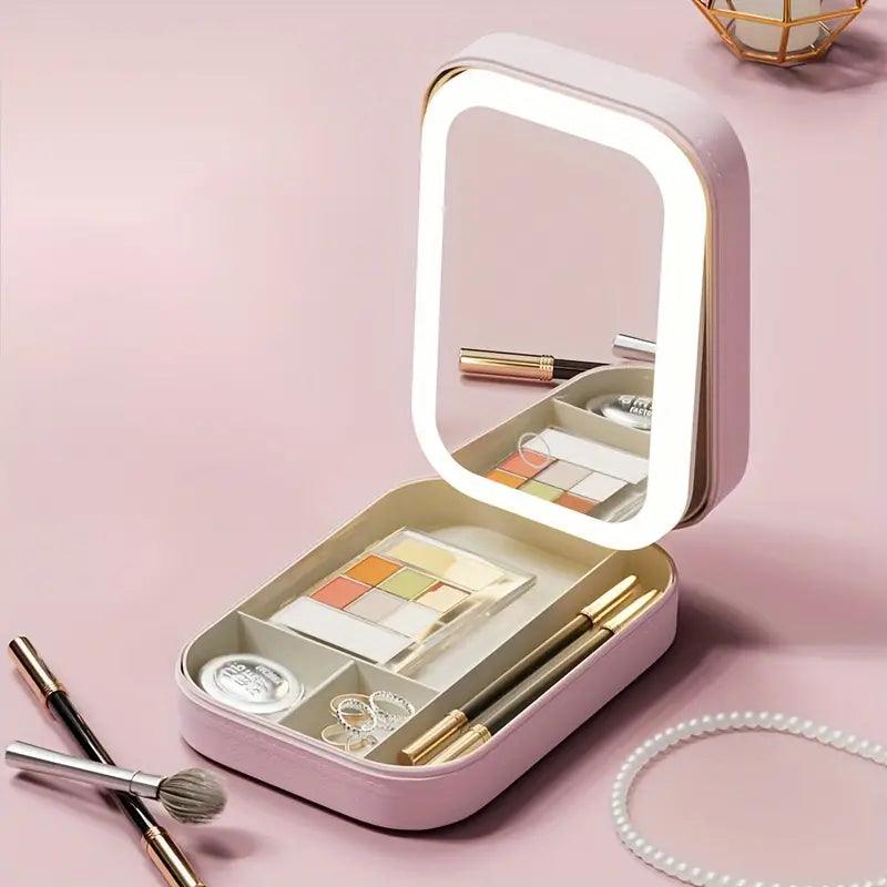 Lighteme LED Mirror Makeup Storage Box