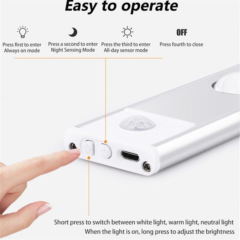 Lighteme LED rechargeable wireless self-adhesive induction cabinet light